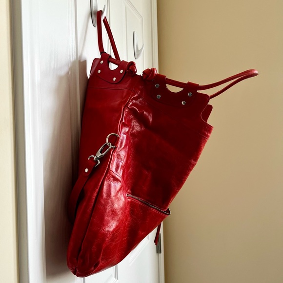 Pietro Alessandro , Vintage style fold over orange, large shoulder/Clutch bag. - Picture 5 of 14